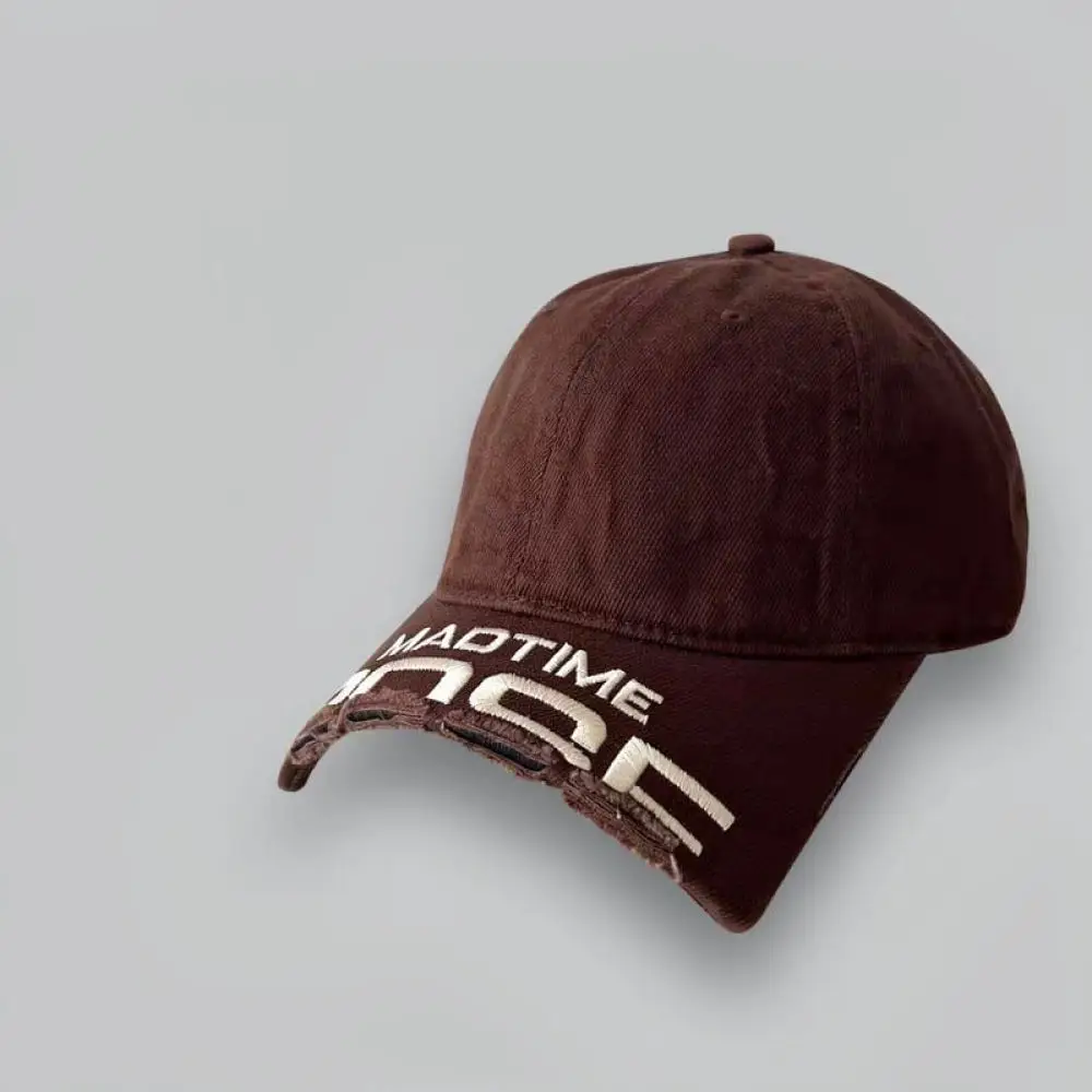 Unisex Broken Brim Baseball Cap Vintage Washed Cotton Street Style Soft Top Sunshade Breathable Personality Fashion Hat view 5
