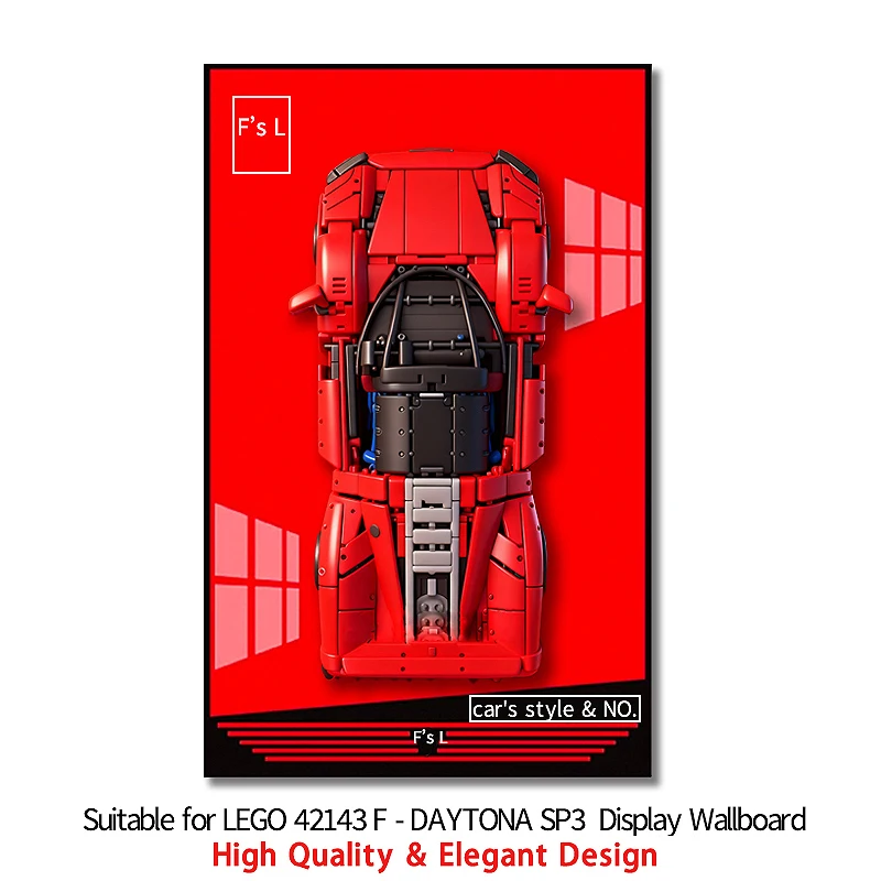 

НОВАЯ настенная витрина для моделей LEGO 42143 - DAYTONA SP3, подходит для сборных моделей автомобилей, настенный держатель для демонстрации.
