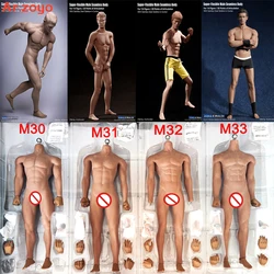 1:6 TBLeague Steel Stainless Skeleton Body M30 M31 M32 M33 M34 Super Flexible Seamless Male Body Suntan