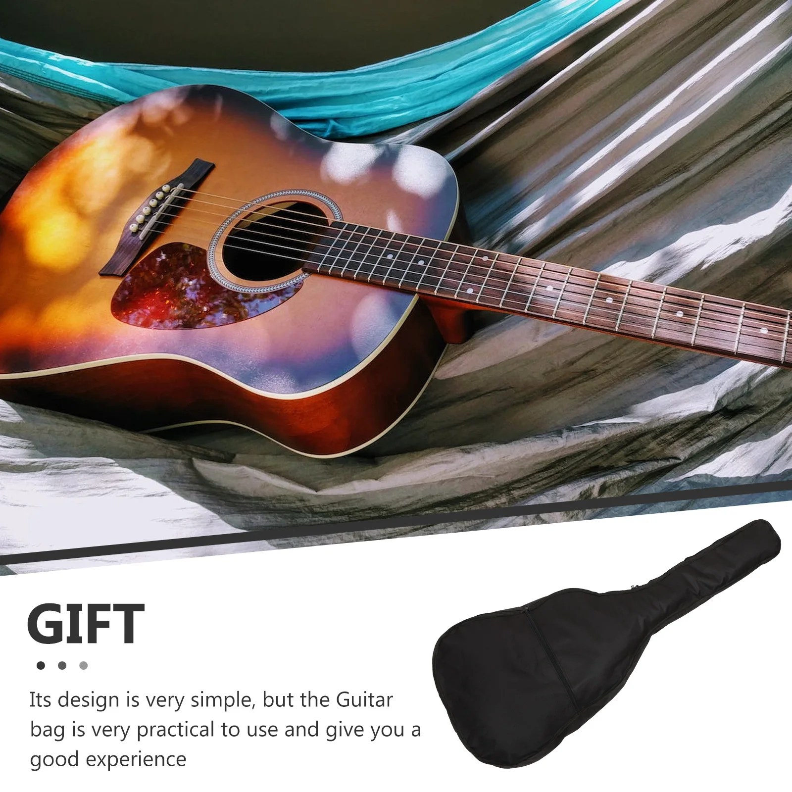 

Waterproof Guitar Carry Bag Stable Construction Portable Shoulder Strap for Men Women Kids Universal Fit Instrument Pouch Case