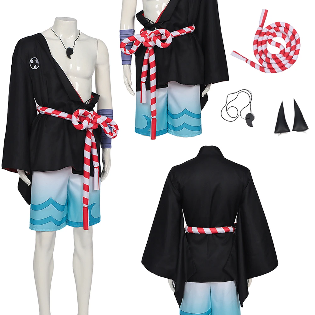 

Fantasia Anime Cosmic Princess Kaguya Mikado Akira Cosplay Beachwear Men Disfraz Costume Male Halloween Carnival Party Clothes