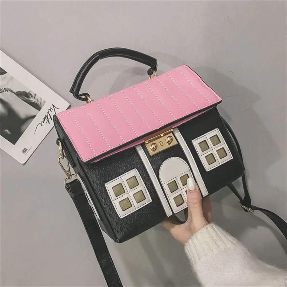 3D Personality House Shaped Women Handbags Fashion Creative Girl Messenger Crossbody Bag Travel Shouldler