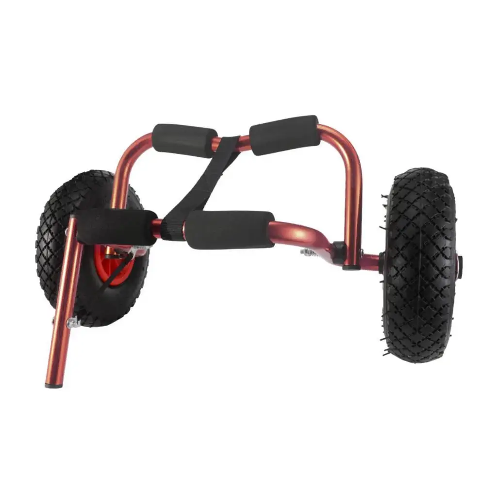 عربة كاياك قابلة للطي عجلة صلبة عالمية شديدة التحمل من سبائك الألومنيوم محمولة قابلة للتعديل تحمل مقطورة قوارب الكاياك القوية #4