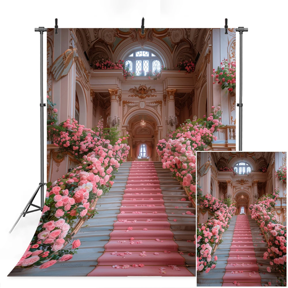 Retro Palace Castle Photography Backdrops Custom For Wedding Party Decor Background Photographic Studio Shoots Photocall Props