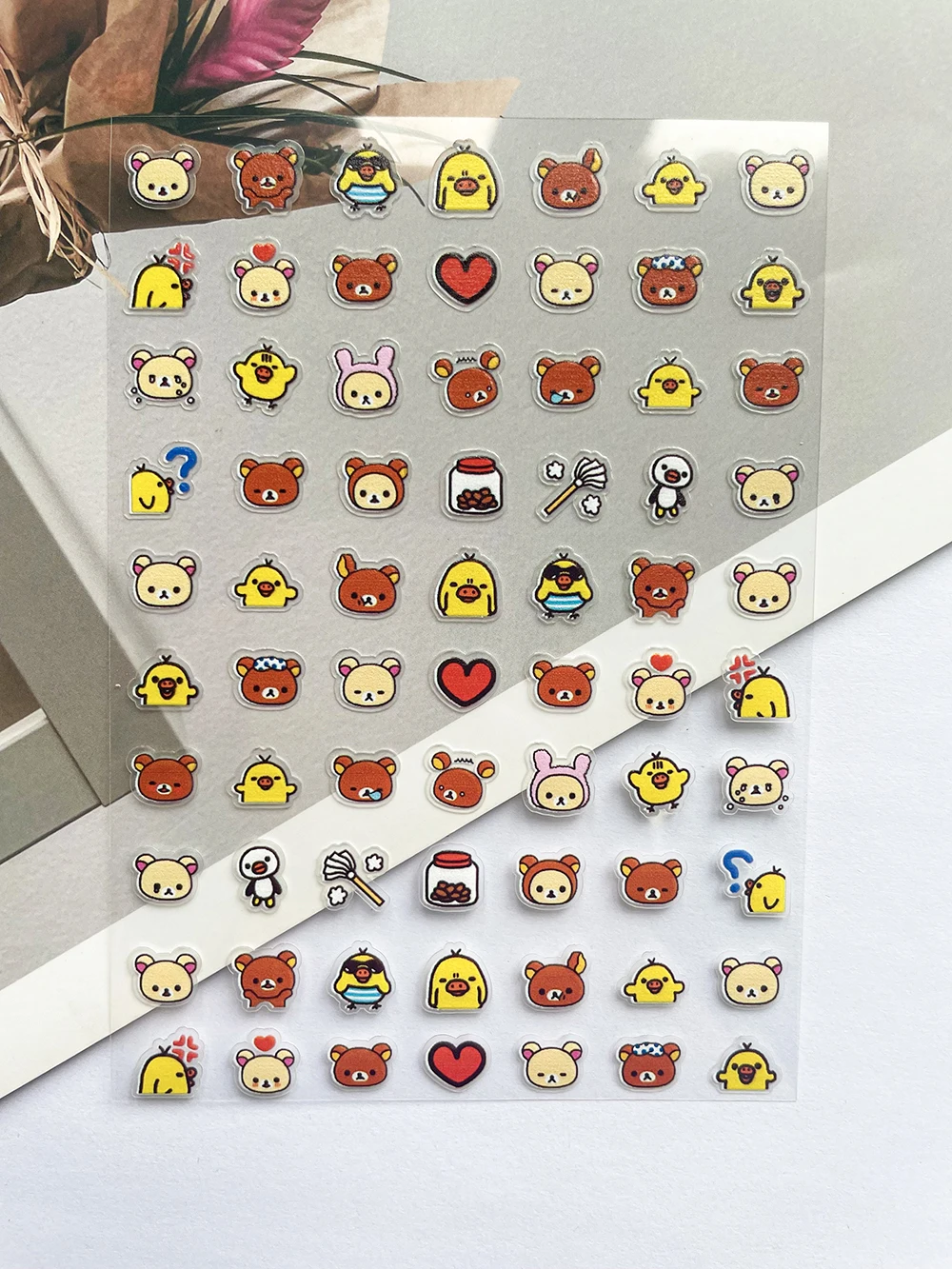 Mini PVC Rilakkuma Erdbeere Poster Waren Aufkleber Nail art Wasserdicht Nette Dekor Make-Up Schreibwaren Box Laptop Aufkleber Geschenk – Detail 8