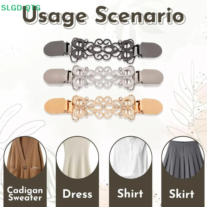 HOT 3/4/6Pcs Retro Sweater Clips Cinch Clip For Variety Of Shirts Cinches Shawl Clips Sweater Clips Scarf Buckle