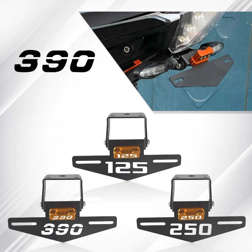 

Motorcycle License Plate Holder Bracket For KTM Duke 125 200 250 390 Duke390 2017 2018-2021 Rear Tail Tidy Fender Eliminator Kit
