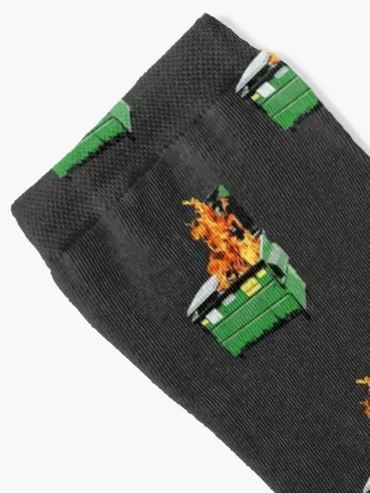 Dumpster Fire Funny Socks cycling hip hop shoes Socks Women Men's