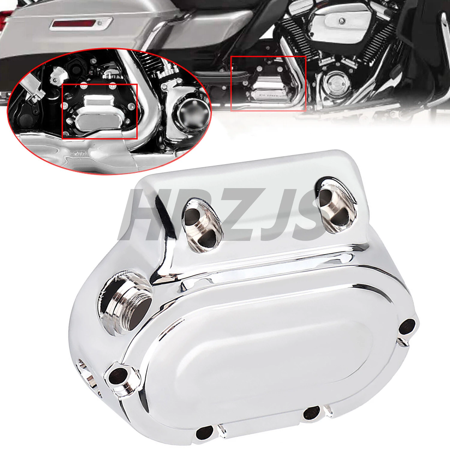 

Motorcycle Accessories Aluminum Right Transmission End Cover Chrome For Harley Davidson All Big Twin 1987-Later (Except FXR)