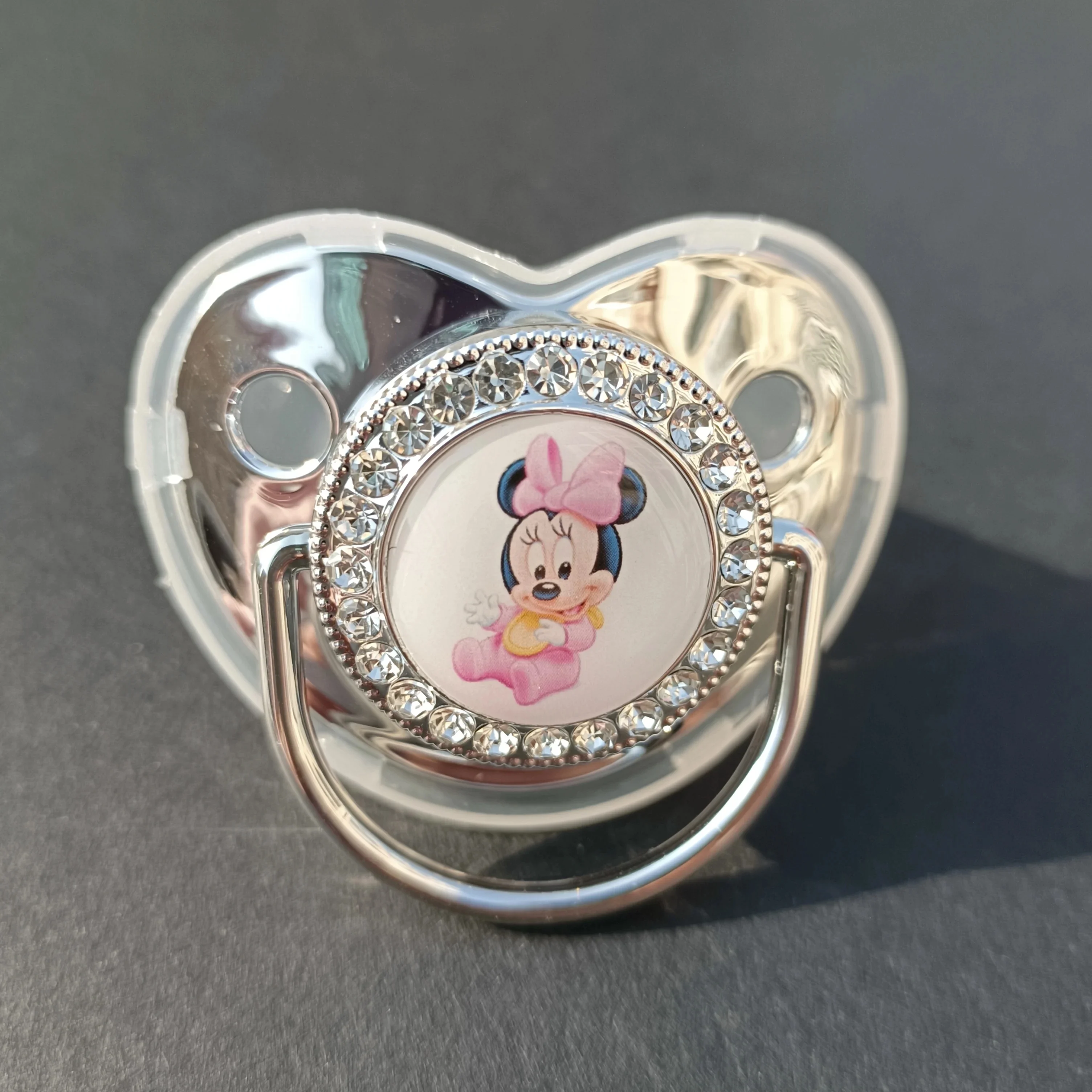 [Nieuwste ontwerp] Minnie Print Babyfopspeen met kettingclip BPA-vrije bling-fopspeen Fopspeen is bisfenolvrij A Chupeta 0-18M