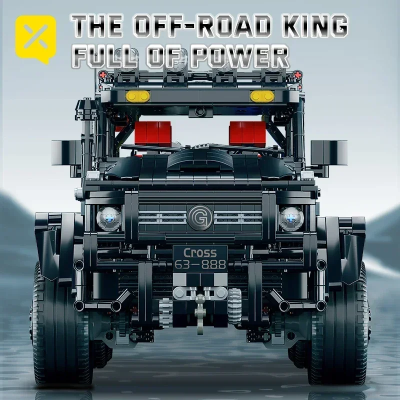 토이린X 6x6 오프로드 블록 장난감 자동차 기술 브릭 트럭 시뮬레이션 모델 1:8 스케일 성인용 건설 차량 키트