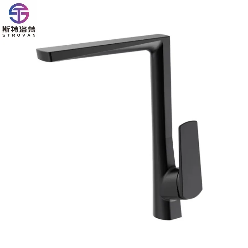 صنبور مياه المطبخ ذو رافعة واحدة دوارة 360 درجة من النحاس #1