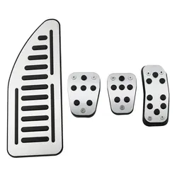 Car Pedal Cover for Ford Fiesta MK7 2009 - 2015 Ecosport 2012 - 2017 LHD Accelerator Gas Pedals Pads Aluminium Alloy Rubber