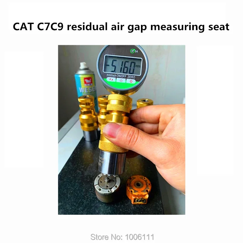 

FOR CAT C7C9 Diesel Common Rail Injector Residual Air Gap Measuring Test Tool Seat Adjusting Washer Gaskets