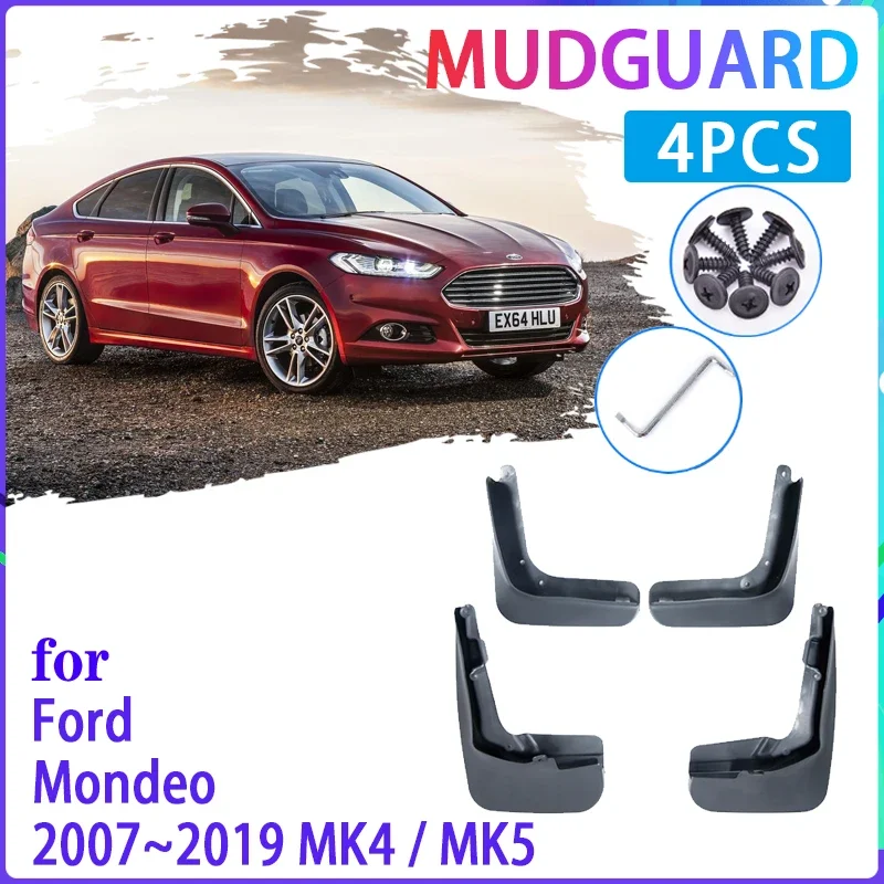 4 PCS Car Mud Flaps For Ford Mondeo MK4 MK5 2007~2019 Fusion CD391 Mudguard Splash Guards Fender Mudflaps Auto Accessories