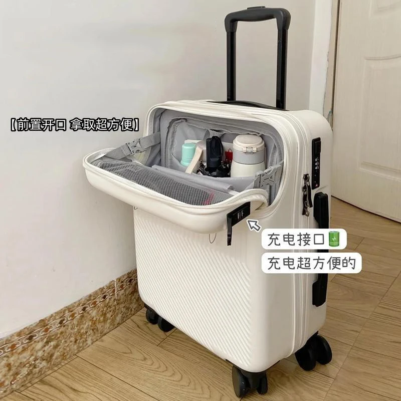 Front open suitcase expandable female small 20 \