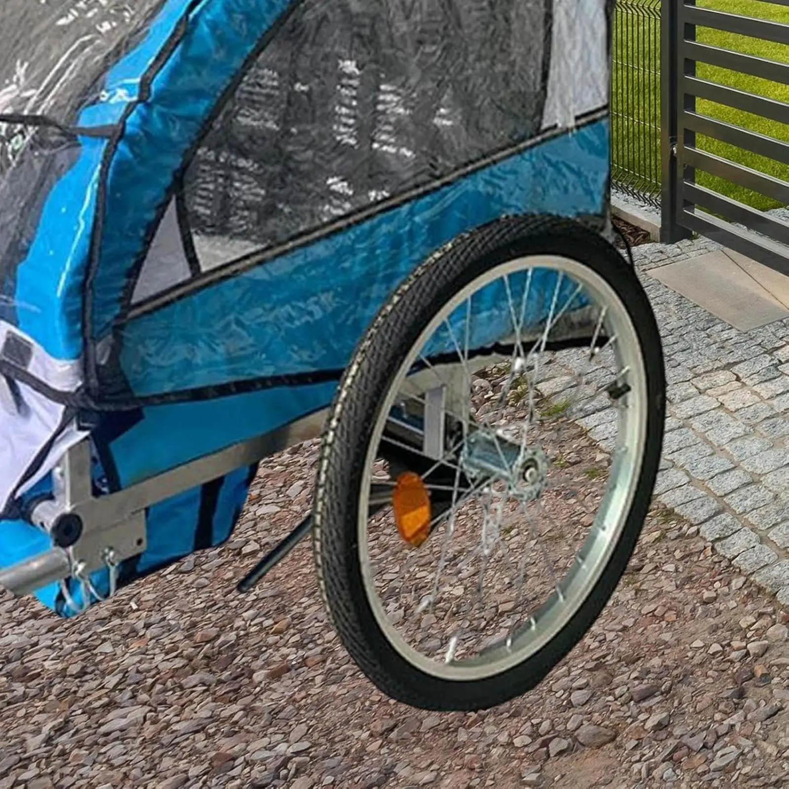 Durable Rubber Aluminum Alloy Bicycle Trailer Wheel Professional Parts for Bike Cargo Trailer Outdoor Use