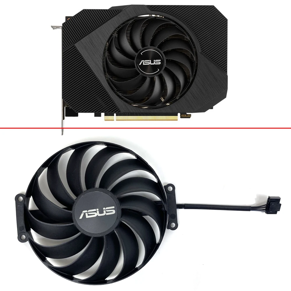 

Cooling Fan 95MM PLD10010B12HH FDC10U12D9-C DC12V 6Pin Graphics fan for ASUS Phoenix Radeon RX 6400 4GB GDDR6 Video Card Fan