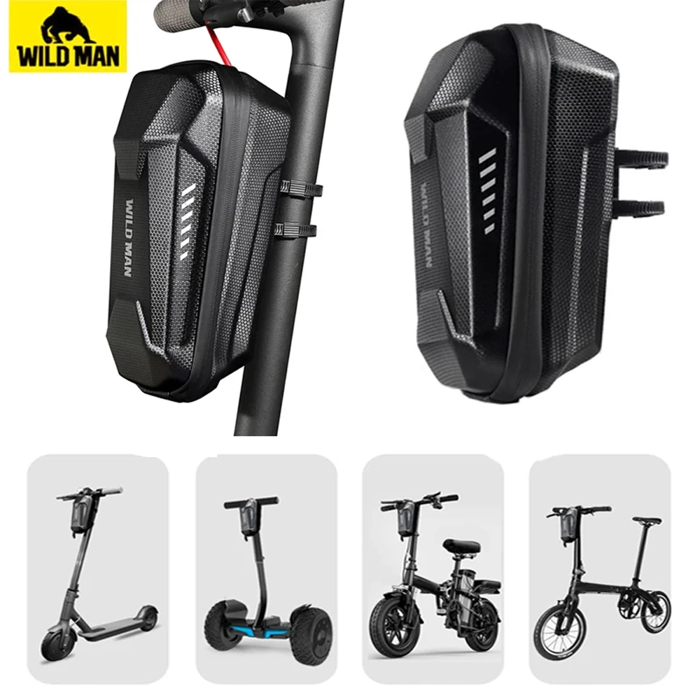 

WILD MAN Bag For Electric Scooter EVA Hard Shell Cycling Storage Bag Waterproof 3D Shell Shockproof Bicycle Bag Bike Accessories