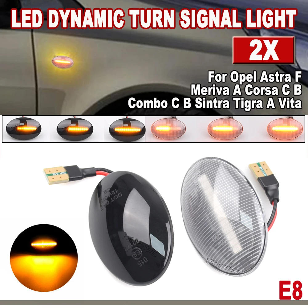 Led Car Dynamic Side Marker Lamps Indicator Turn Signal Light For Opel Combo C B Tigra A Astra F Meriva A Corsa C B Sintra Vita