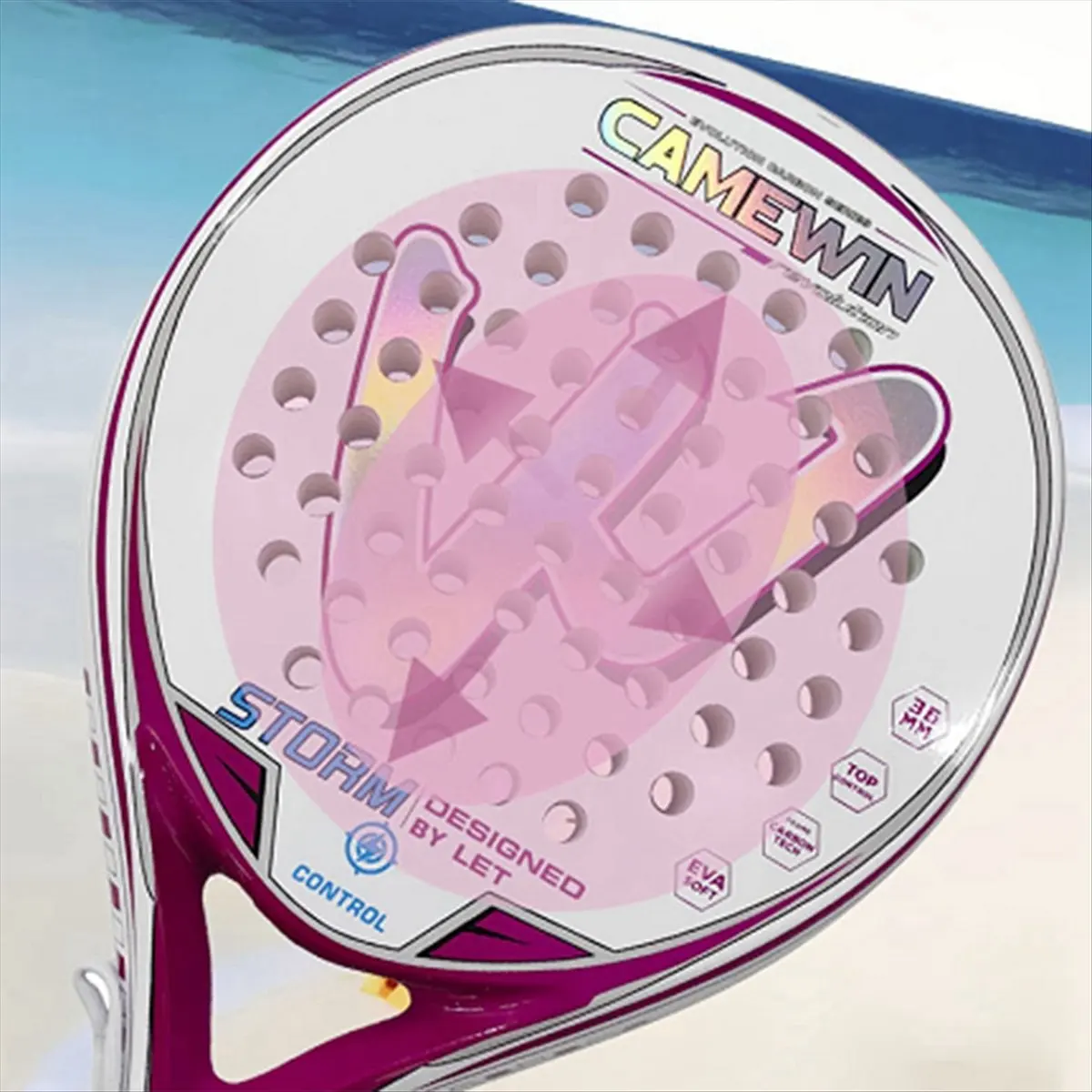 مضرب تنس ABJV للبالغين من ألياف الكربون الاحترافية الناعمة من مادة EVA مع حقيبة مضرب