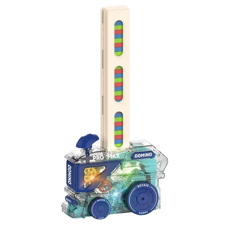 Trem dominó de colocação automática, carro elétrico, quebra-cabeça inteligente, faça você mesmo, conjunto de dominó colorido, brinquedos educativos, jogo para crianças, presentes