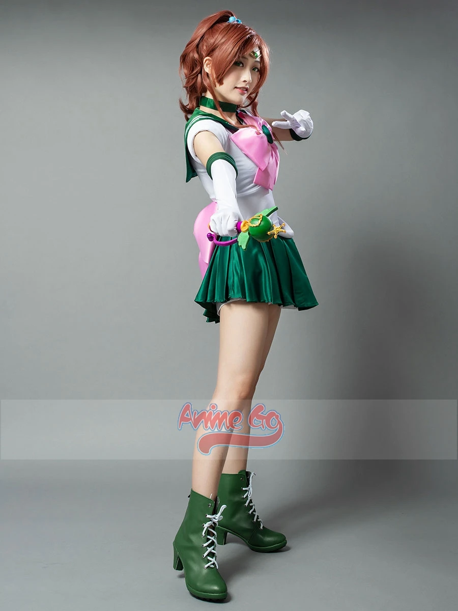 Anime Sailor Jupiter Kino Makoto Cosplay Kostüm Frauen Mädchen Kleid Uniform mp000292