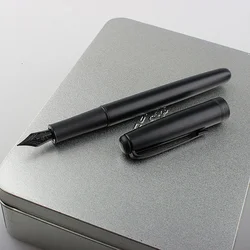 Jinhao 75 pluma estilográfica de Metal negro y rojo, suministros de papelería escolar para estudiantes, Oficina Financiera, calidad de lujo