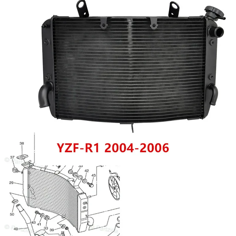 

Motorcycle New Radiator Aluminium Cooling Cooler For Yamaha R1 YZFR1 YZF-R1 2000-2014 00-14