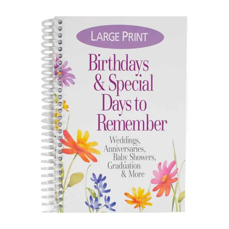 Birthday Date Tracker Book Important Date Notebook 12 Month Perpetual Calendar Festivals Reminder For Reminding Birthdays