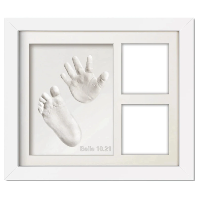 Cute Baby Hand and Footprints Kit, Newborn Handprint Footprints Keepsake Frame, Pet FootPrints Clay Kits Picture Frames