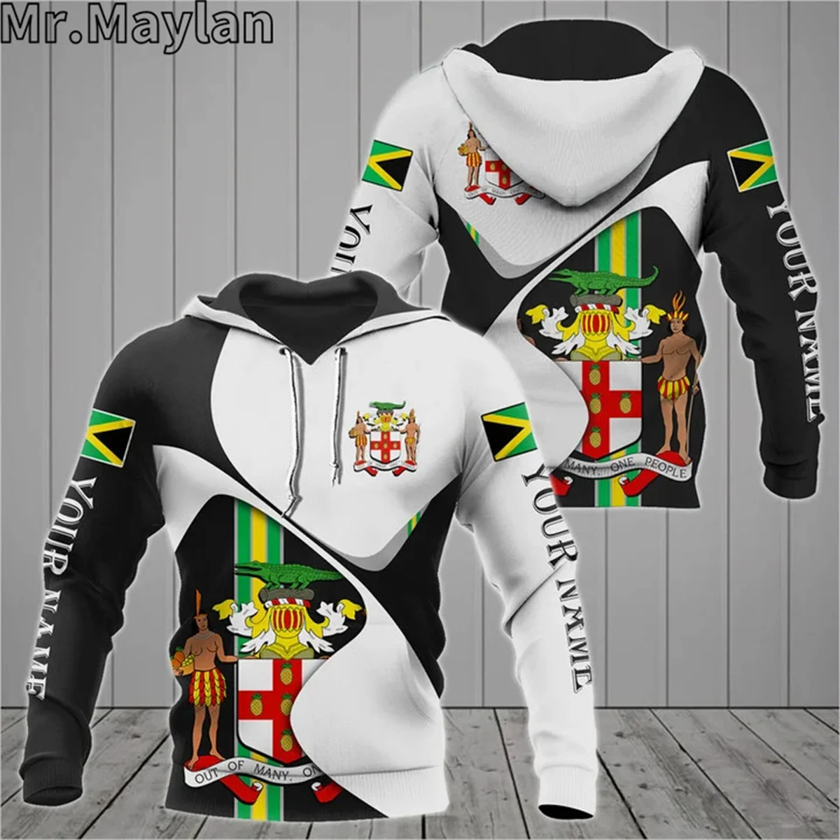 

CUSTOM NAME JAMAICA SPORT FORM COAT OF ARMS 3DPrint Unisex Hoodie Men Sweatshirt Streetwear Zip Pullover Casual Jacket Tracksuit