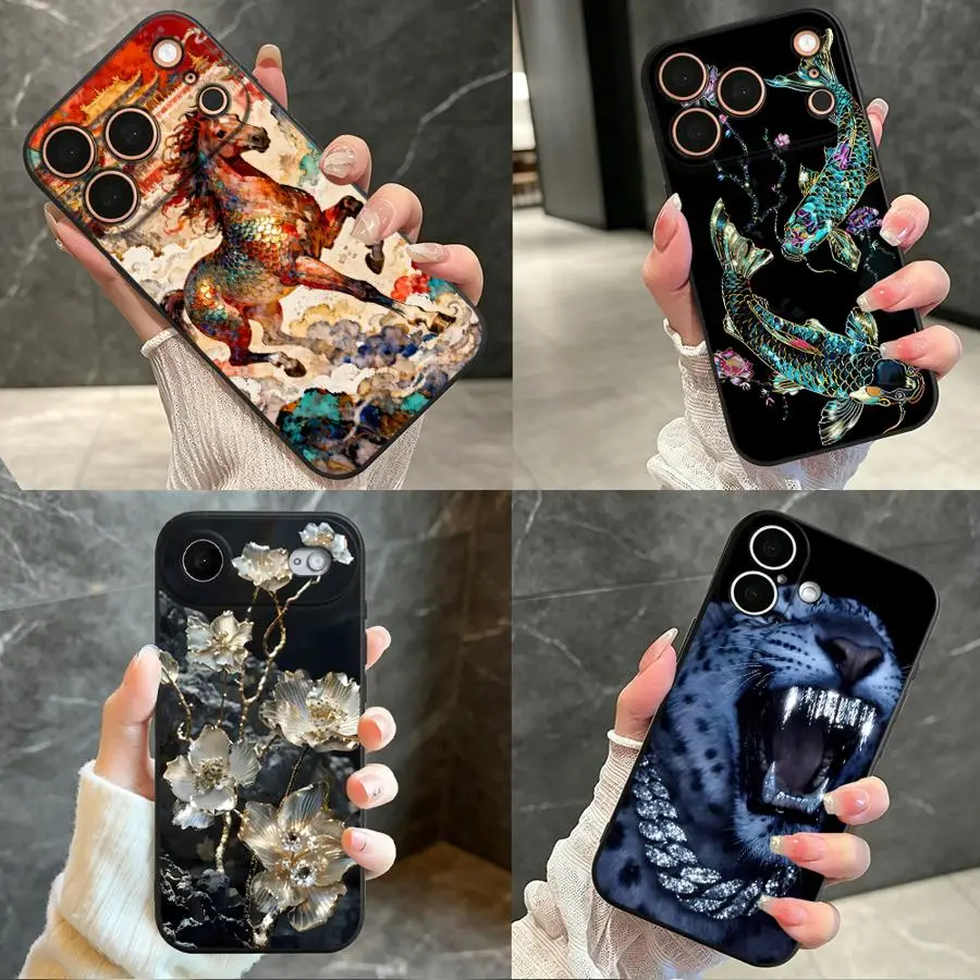Чехол для Apple iPhone 17 Pro Max 14 11 16 12 15 Plus 7 8 Air 17e 16e X XS XR 13 Mini с рисунком 
