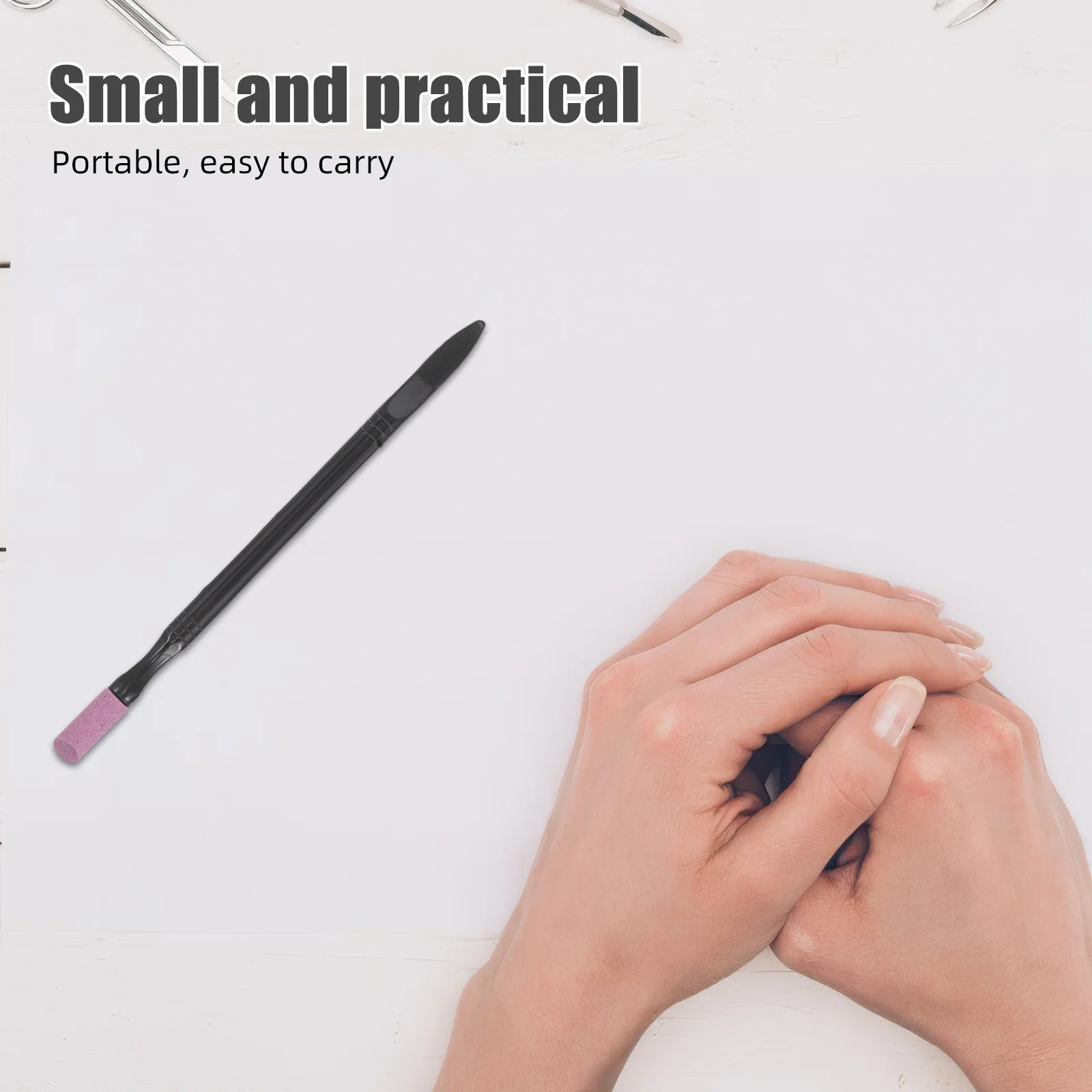 5 szt. Dwustronny pilnik do paznokci, polerka, pisak do usuwania skórek, wielofunkcyjne narzędzia do manicure do profesjonalnego użytku domowego, gładkie paznokcie