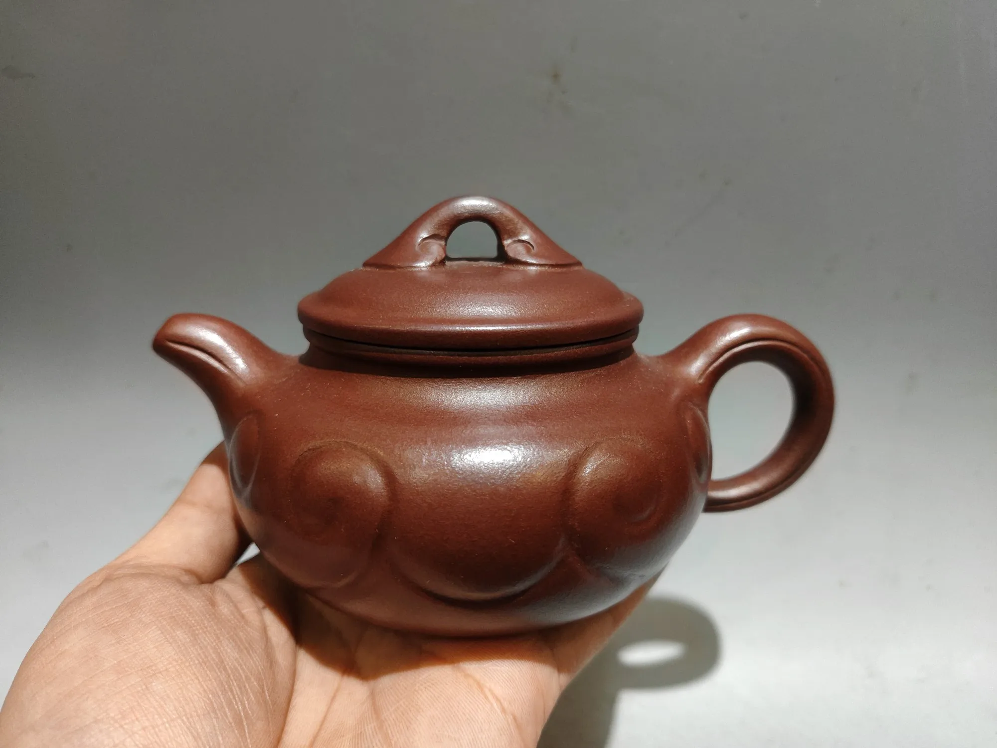 Old Purple Teapot Yixing Purple Clay Teapot Antique Teapot Ruyi Gai Ruyi Patter…