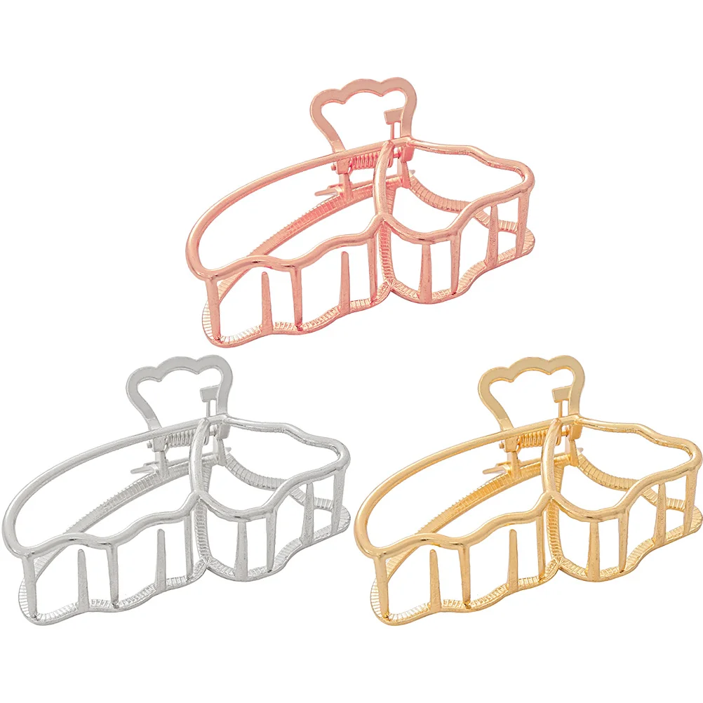 3Pcs Butterflies Hair Jaw Clips Alloy Claw Clips for Women Fashion Hair Accessories Suitable for Parties Dates and Celebrations