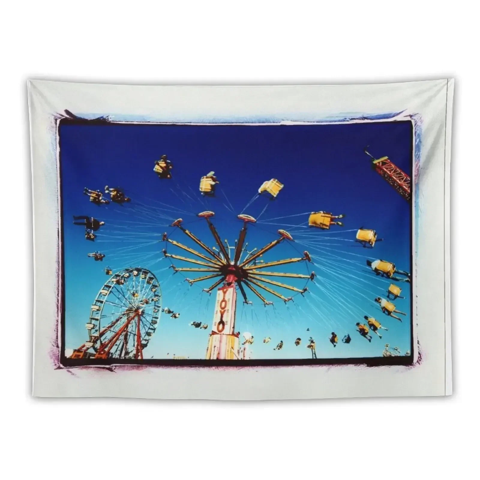 YOYO Kansas State Fair Midway Ride Tapestry Custom Decorations For Your Bedroom Anime Decor Home Supplies Tapestry