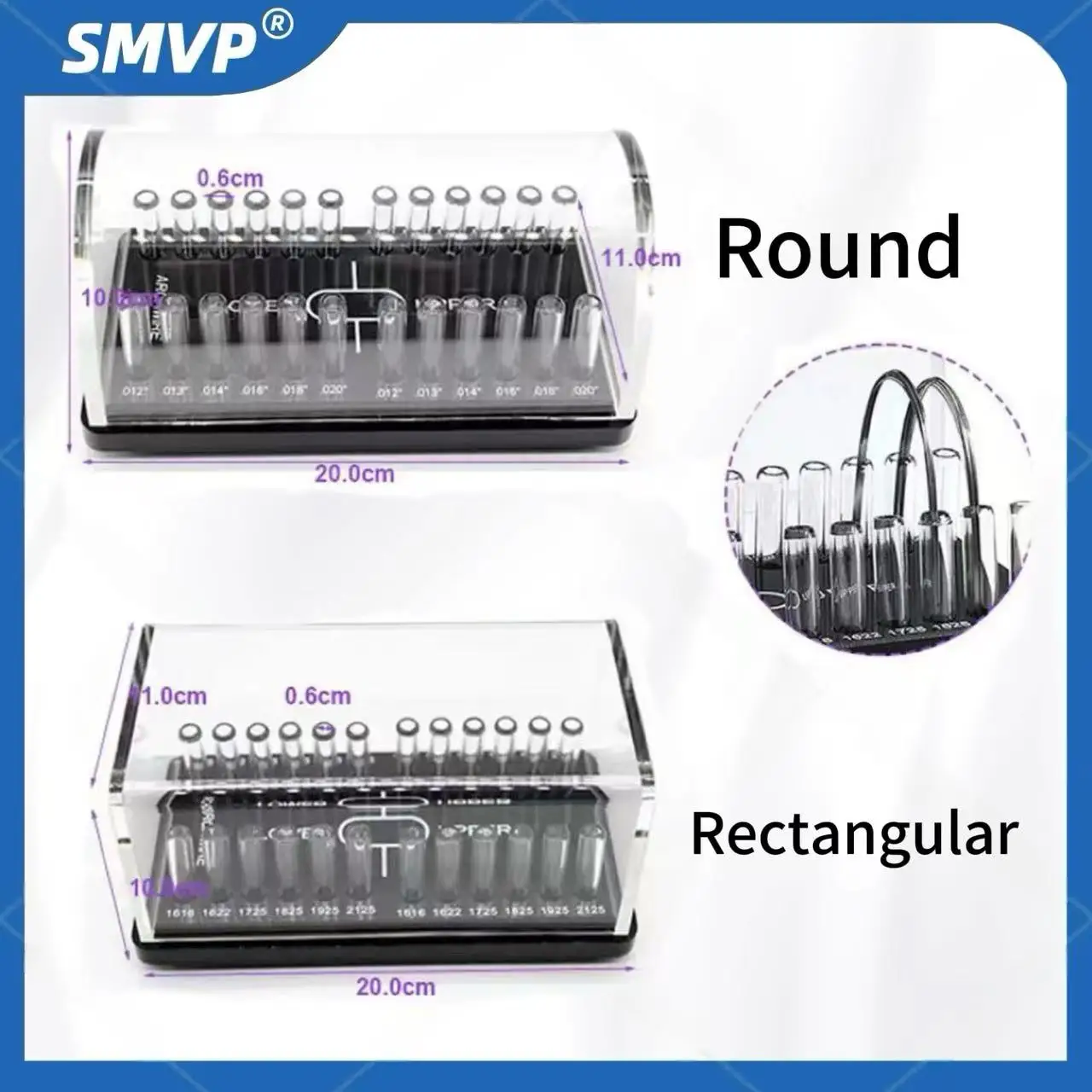 

Dental Acrylic Organizer Holder Orthodontic Round&Rectangular Arch Wires Holder Case For Placing Box Arch Wires Dental tools