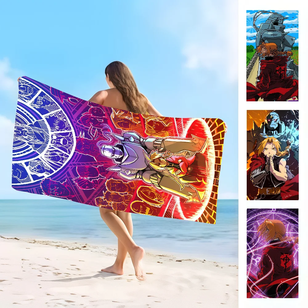 

Anime Fullmetal Alchemist Towel Absorbent microfiber beach towel，quick drying, for swimming, camping, yoga and outdoor beach