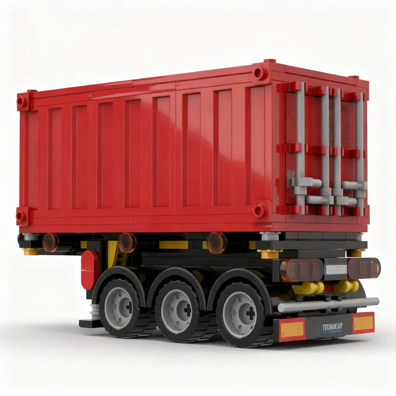 

234PCS MOC City Champions Super Car 3 Axles Container Semitrailer Model Technology DIY Assembly Building Blocks Display Gift Set