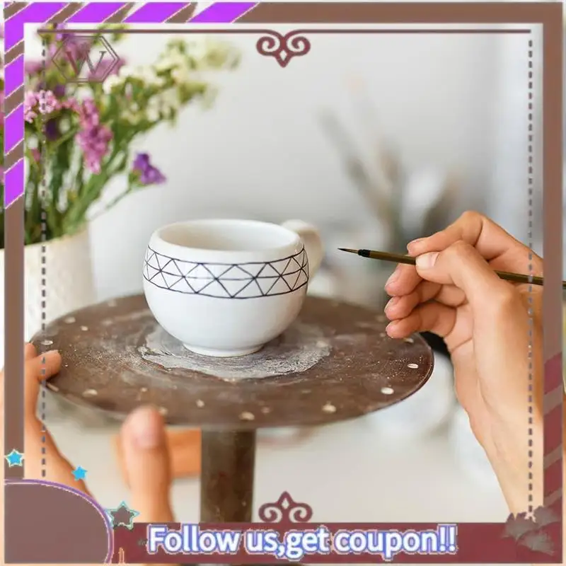 أحدث مجموعة فرش طلاء الفخار مكونة من 12 قطعة بأشكال متنوعة للفخار والألوان المائية - فرش رسم فنية بشعيرات صوف للفنانين