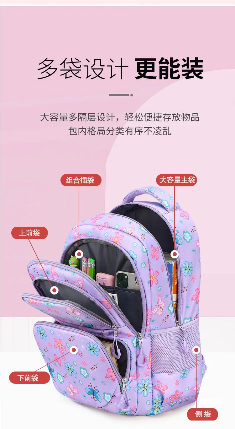 Cute Student Backpack 3pcs/set Primary Schoolbag Rabbits and quicksand Kawaii Student Backpack Teenage Girls Handbag Rucksack