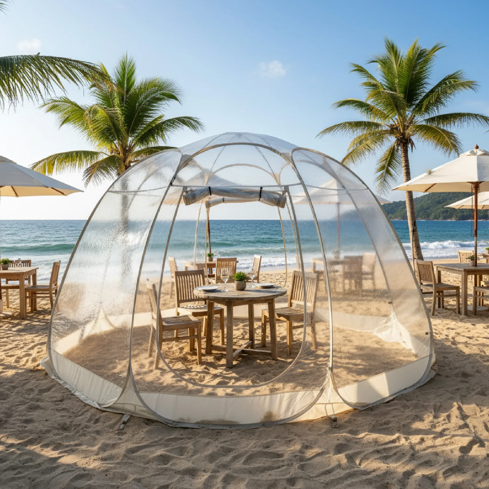 1 Pack Outdoor Dome Tent, Quick Setup Bubble Shelter for Courtyard, Cozy Transparent Tent for Camping Lovers.