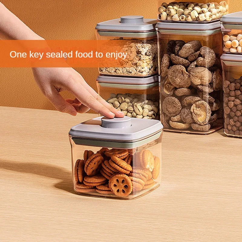 

Airtight Food Storage Containers with Lids,Top Pop One Button Control,Air Tight Stackable Dry Cereal Container Set for Pantry