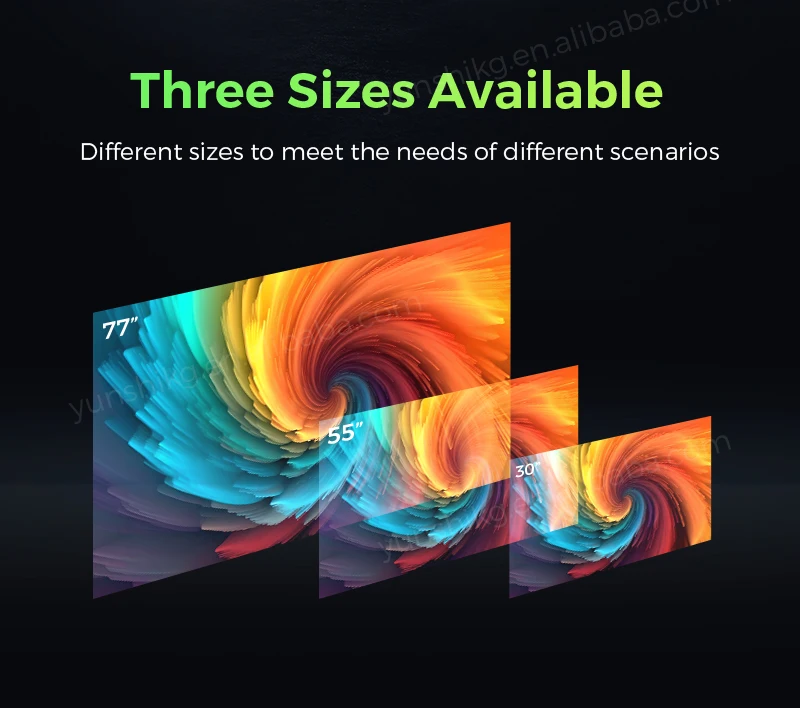 Auto-Lift OLED Display Stand with Transparent Display Indoor Advertising Player Design for Elevator Use