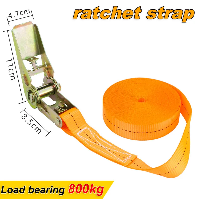 Adjustable Truck Ratchet Strap Cargo Lashing System Hookless Secure Binding Device for Safe Transport of Luggage