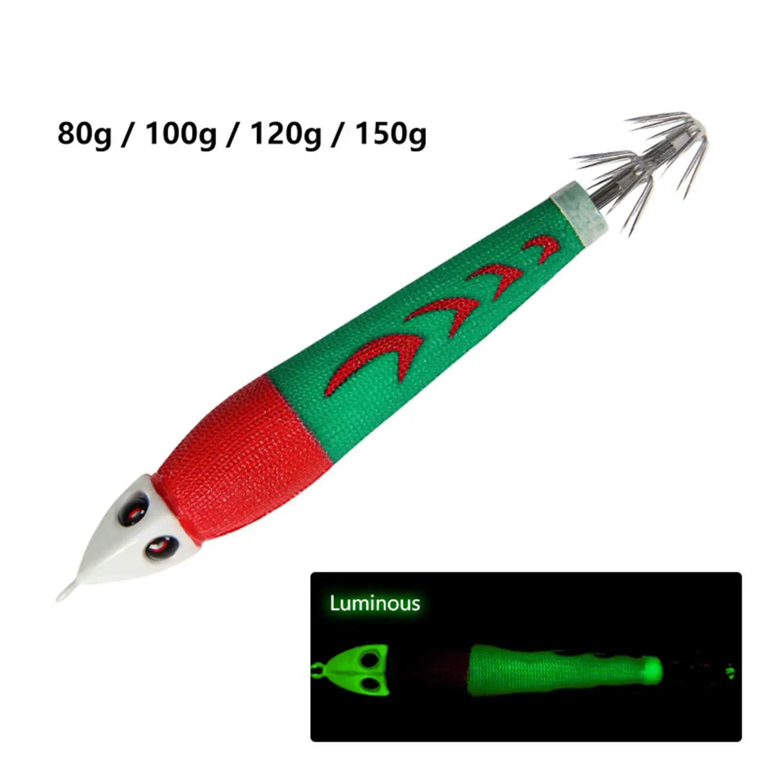 Luminous Squid Jig Hook Squid Cuttlefish Sleeve Jig Devilfish Lure Fresh/saltwater Lure Sea Fishing Tackle for Sea Fishing