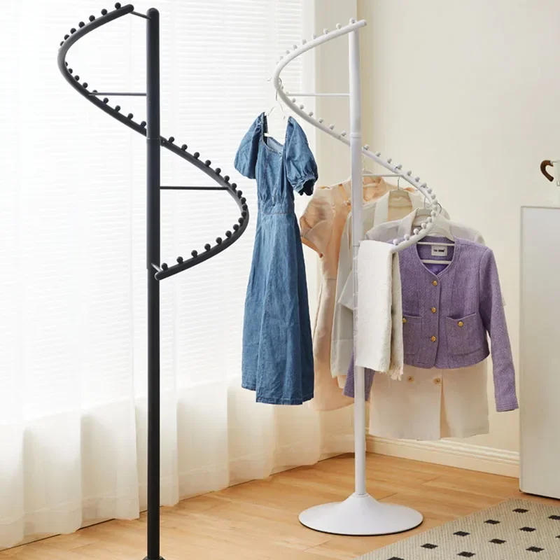 Rotating Coat Racks Black Multifunctional Luxury Space Saving Garment Stand Laundry Coat Racks  Living Room Furniture