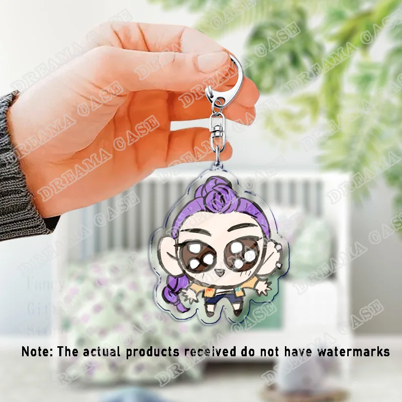 漫画 K-POP 悪魔ハンター Saja ボーイズアクリルキーホルダーリング両面キーチェーンジュエリーファン愛のギフト