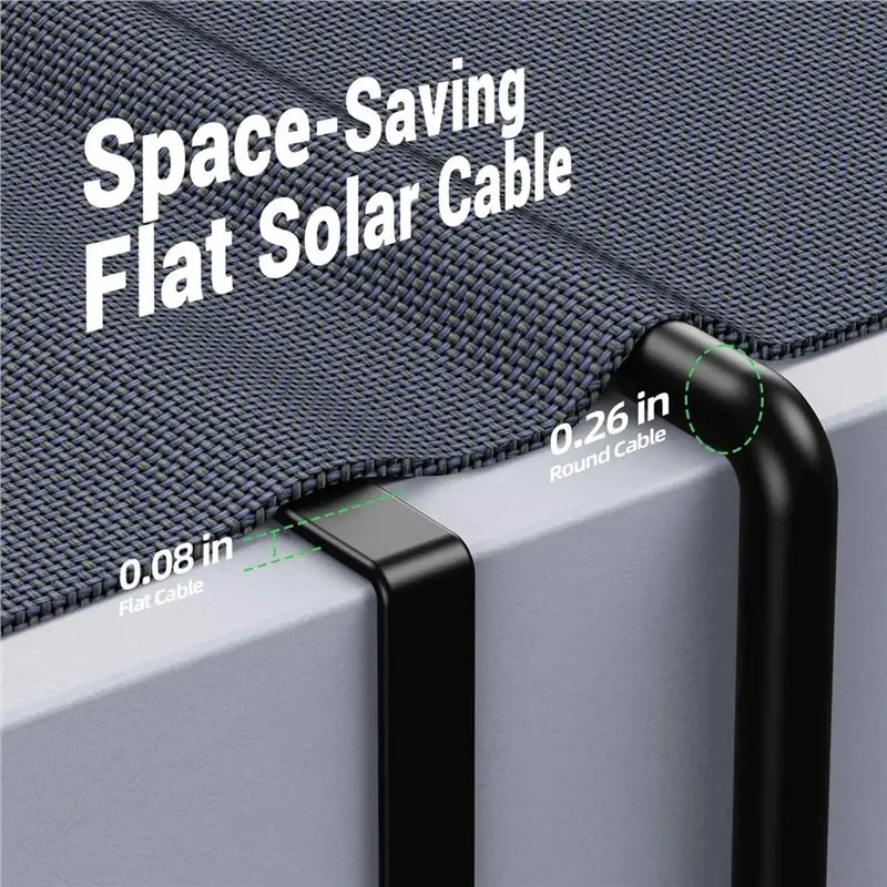 ABZV-كابل لوحة طاقة شمسية 65 سم/26IN/2.17Ft 12AWG سلك شرفة نافذة PV مسطح لمحطة الطاقة المحمولة #5